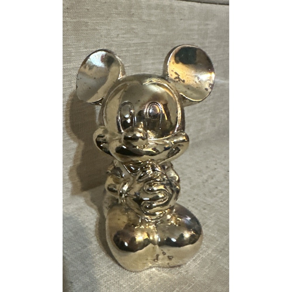 Disney 1989 Reed & Barton Mickey‎ Mouse Silver-plated Coin Piggy Bank Japan